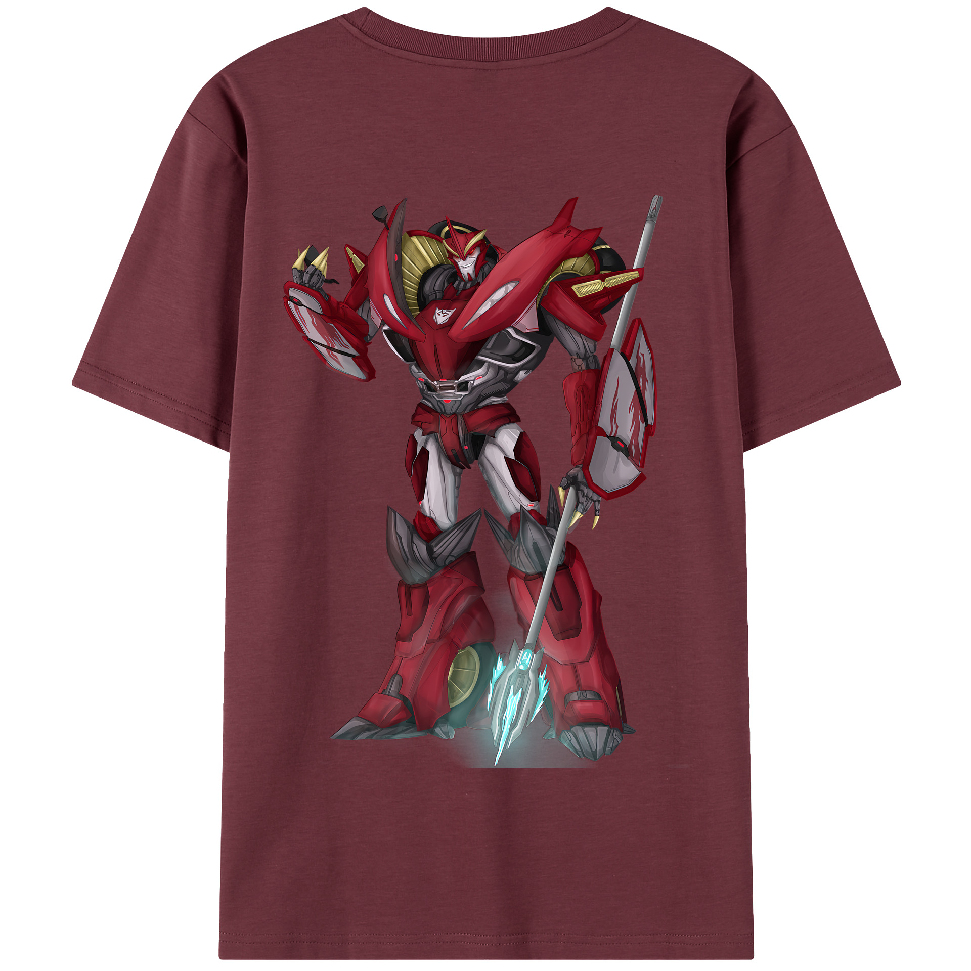 （画像用） Transformers トランスフォーマー 綿100％半袖Tシャツ（背面プリント）